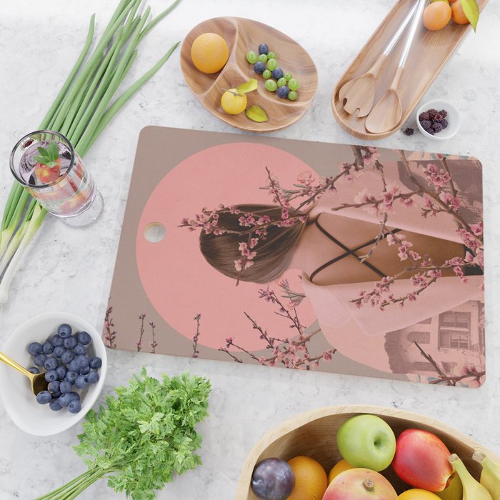 Peach Blossoms of Veria Cutting Board Gallery Image 2