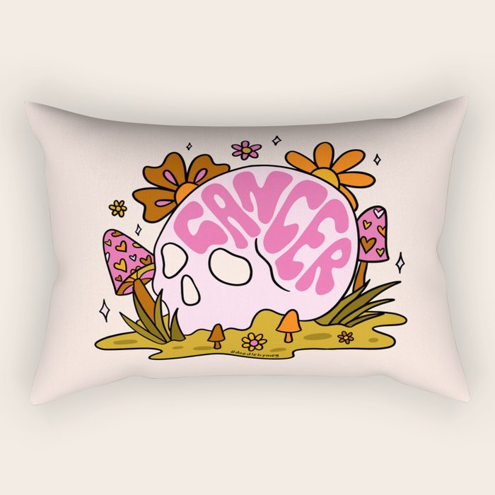 Cancer Skull Rectangular Pillow Gallery Image 1