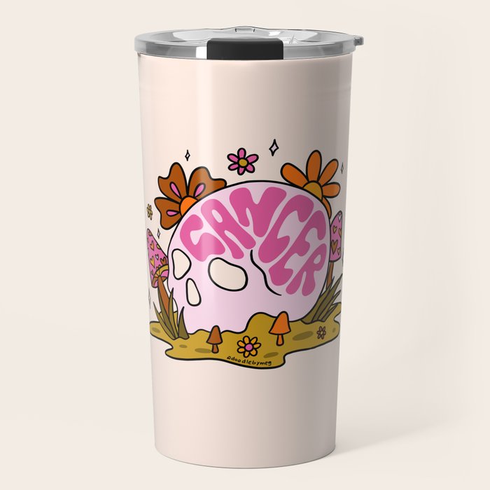 Cancer Skull Travel Mug Gallery Image 1
