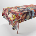 Flamingos and Floral Pattern Tablecloth Gallery Image 1