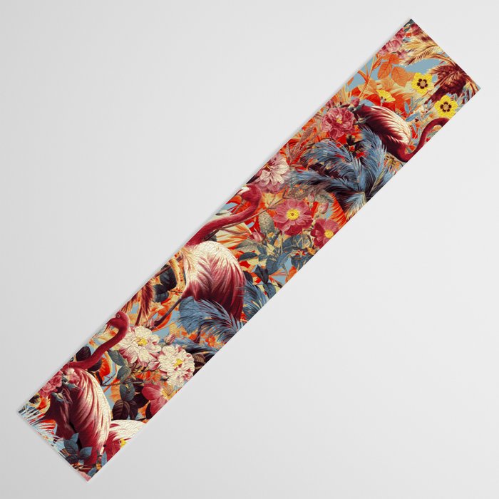 Flamingos and Floral Pattern Table Runner Gallery Image 3