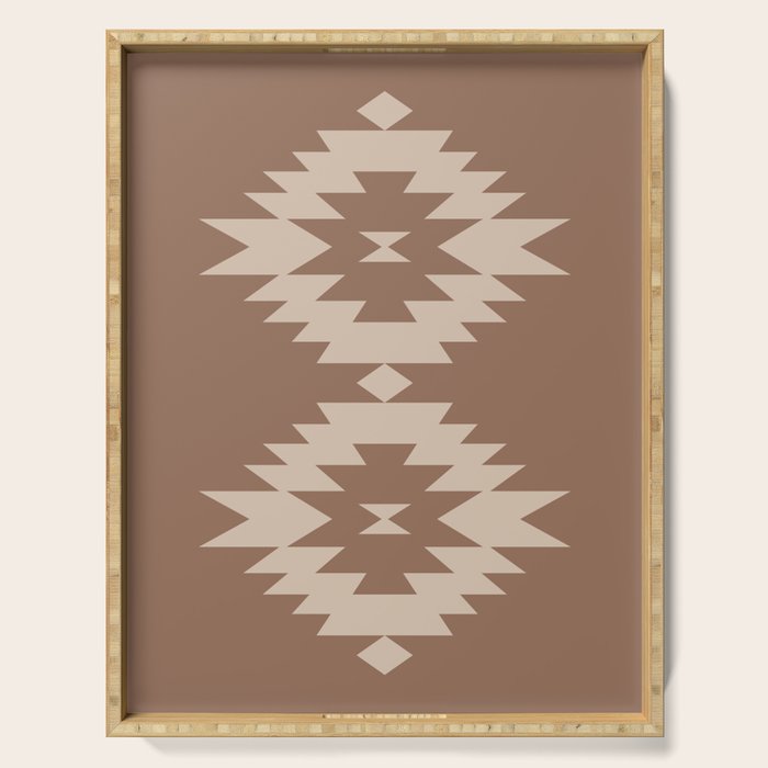 Southwestern Minimalism XXV - Coffee Creme Serving Tray Gallery Image 1