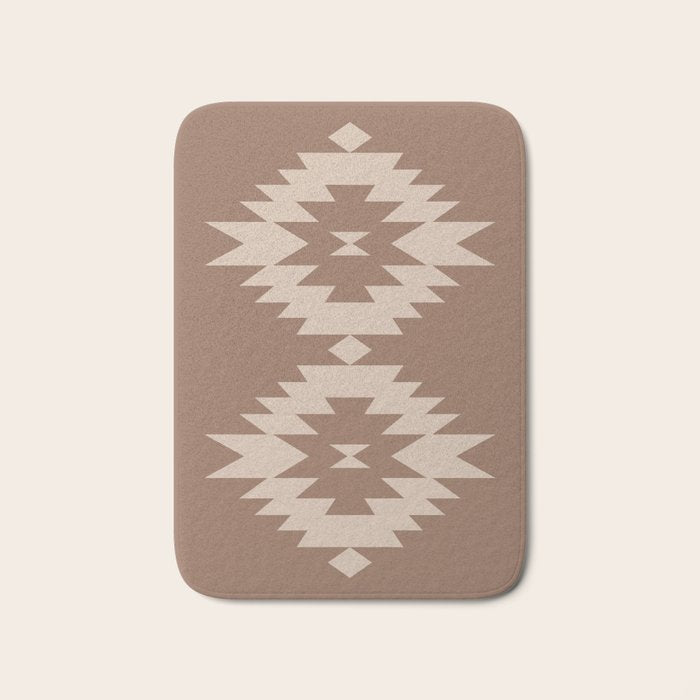 Southwestern Minimalism XXV - Coffee Creme Bath Mat Gallery Image 1