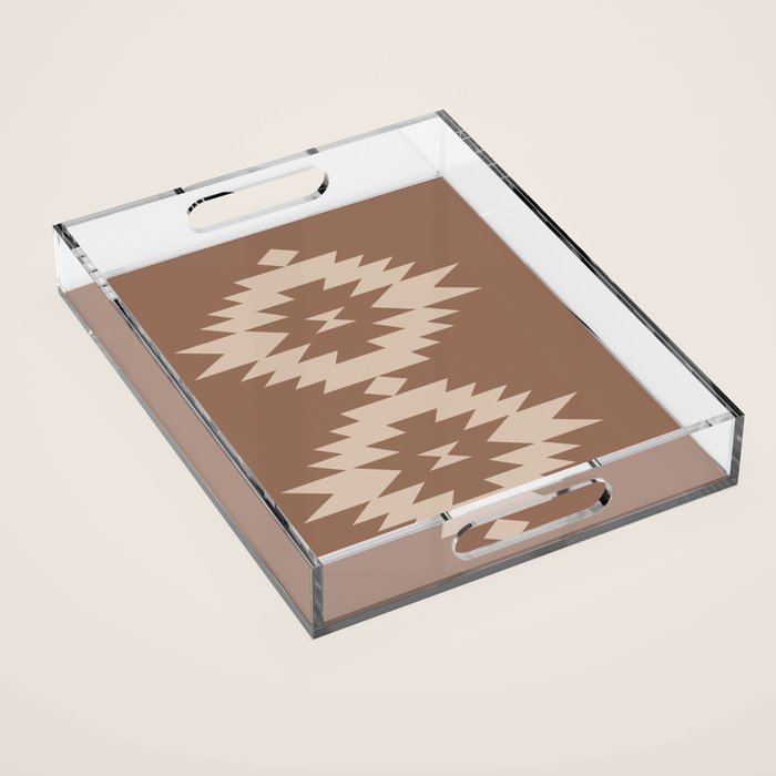 Southwestern Minimalism XXV - Coffee Creme Acrylic Tray Gallery Image 1