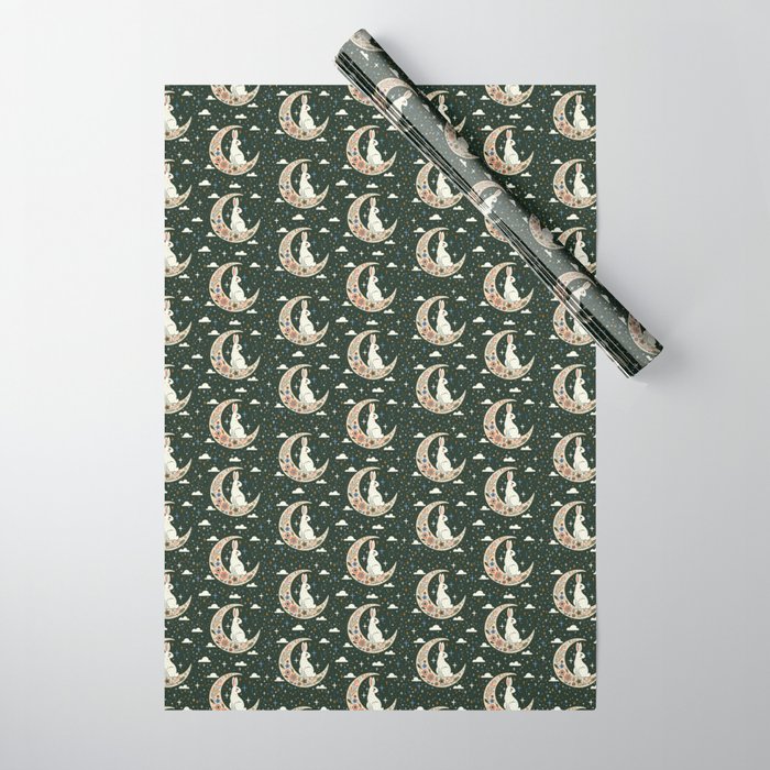 Rabbit on the moon  Wrapping Paper Gallery Image 1