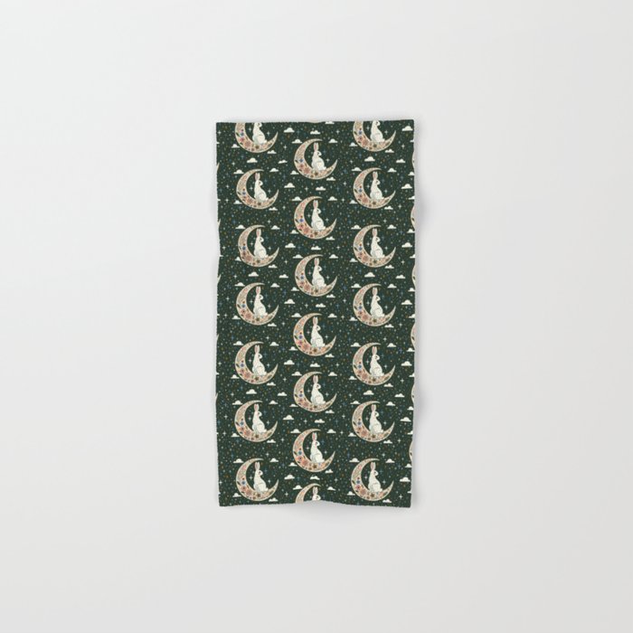 Rabbit on the moon  Bath Towel Gallery Image 1