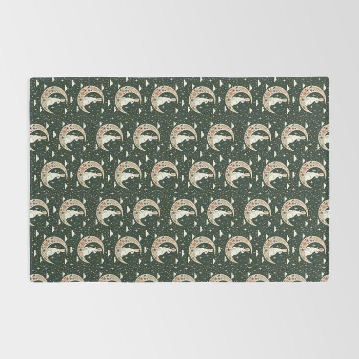 Rabbit on the moon  Rug Gallery Image 2