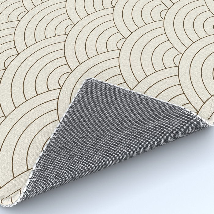 Waves (Cream & Chocolate) Rug Gallery Image 4