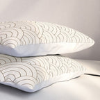 Waves (Cream & Chocolate) Pillow Sham Gallery Image 3