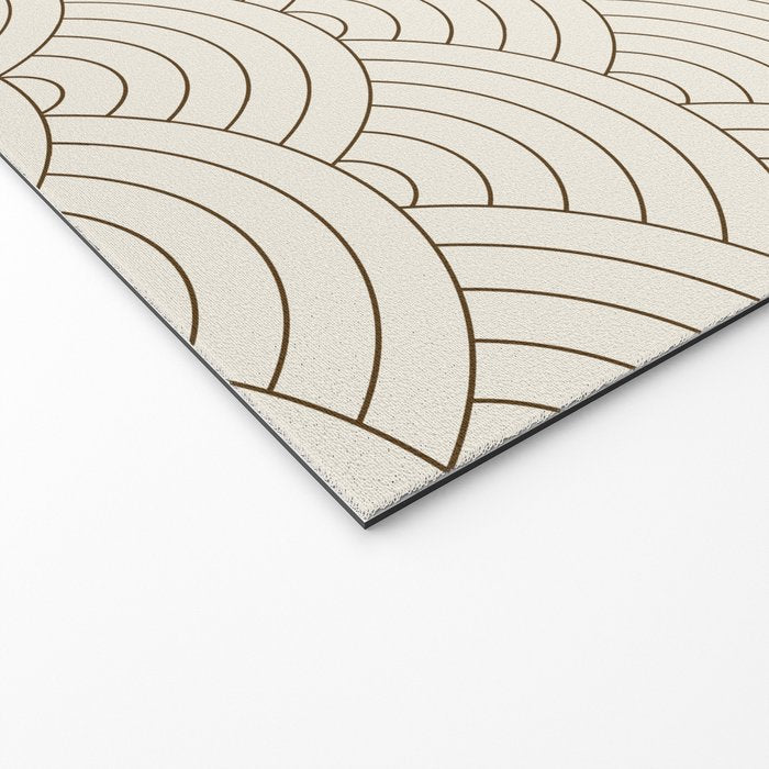 Waves (Cream & Chocolate) Welcome Mat Gallery Image 2