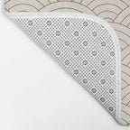 Waves (Cream & Chocolate) Bath Mat Gallery Image 2
