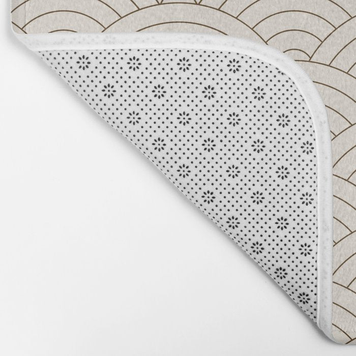 Waves (Cream & Chocolate) Bath Mat Gallery Image 2