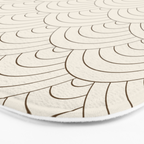 Waves (Cream & Chocolate) Bath Mat Gallery Image 3