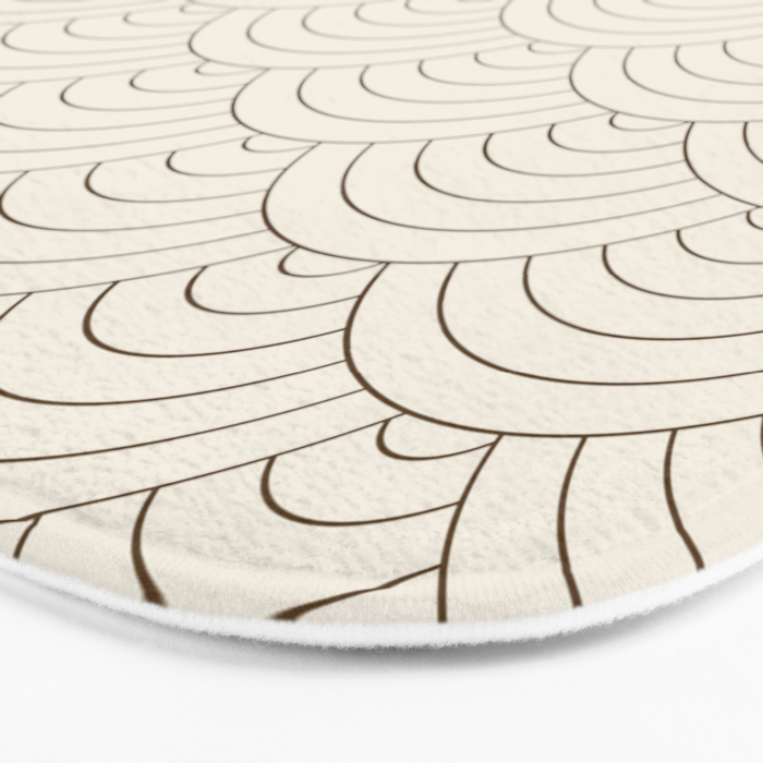 Waves (Cream & Chocolate) Bath Mat Gallery Image 3