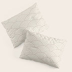Waves (Cream & Chocolate) Pillow Sham Gallery Image 3