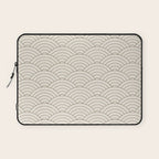Waves (Cream & Chocolate) Laptop Sleeve Gallery Image 1