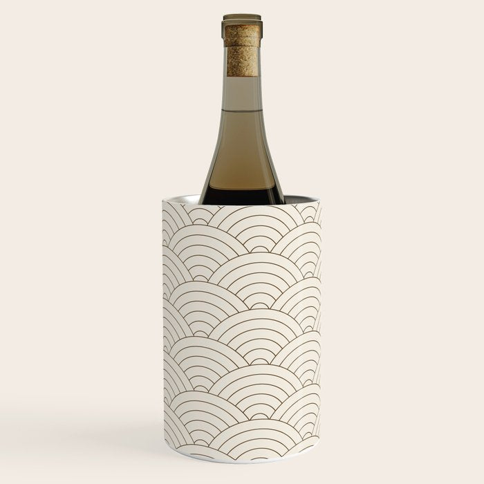 Waves (Cream & Chocolate) Wine Chiller Gallery Image 2