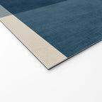 Classy Blue Beige Geometric II Welcome Mat Gallery Image 2