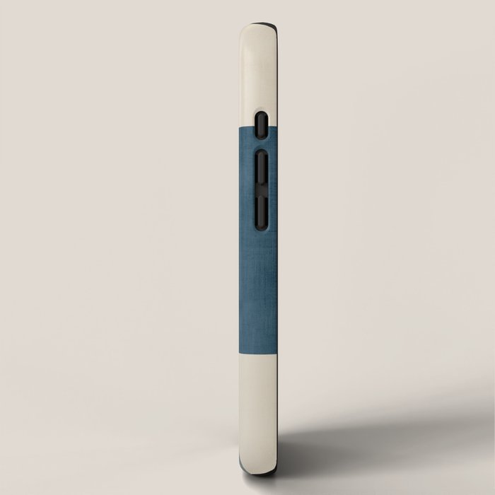 Classy Blue Beige Geometric II iPhone Case Gallery Image 2