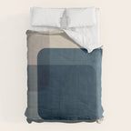 Classy Blue Beige Geometric II Comforter Gallery Image 6