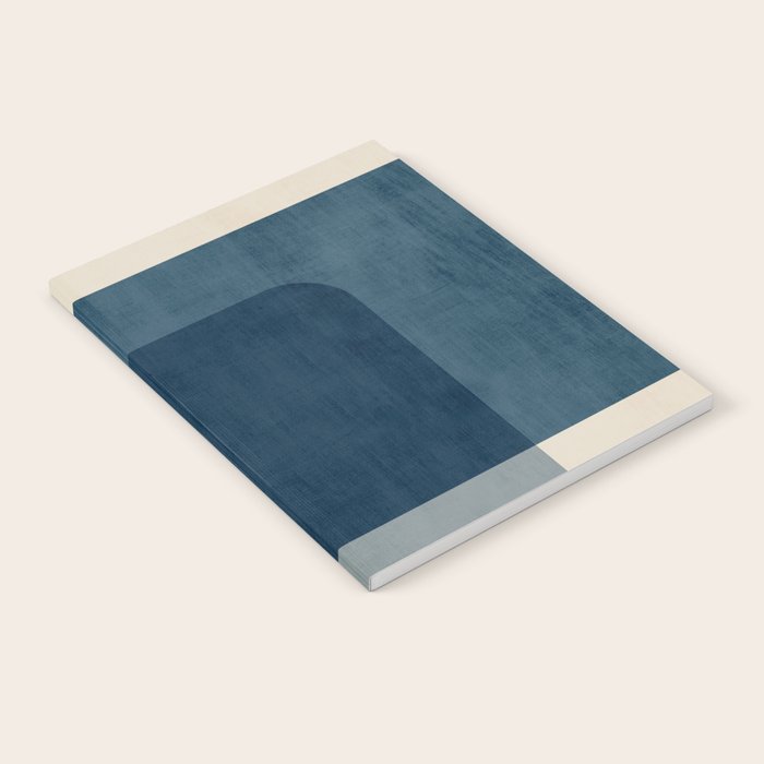 Classy Blue Beige Geometric II Notebook Gallery Image 2
