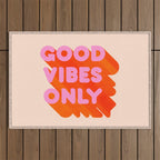 Good Vibes Only - Neon Colors Outdoor Rug Gallery Image 1