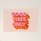 Good Vibes Only - Neon Colors Welcome Mat Gallery Image 1