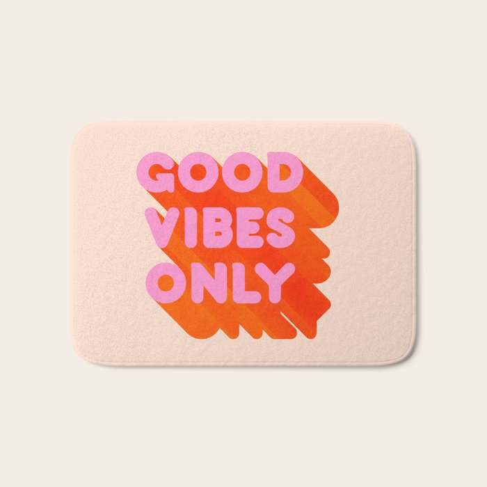 Good Vibes Only - Neon Colors Bath Mat Gallery Image 1