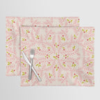 Wonderful holiday joy twigs and berrie soft pink Placemat Gallery Image 1