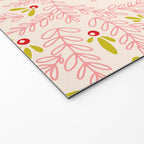 Wonderful holiday joy twigs and berrie soft pink Welcome Mat Gallery Image 2