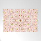 Wonderful holiday joy twigs and berrie soft pink Welcome Mat Gallery Image 1