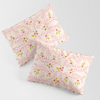 Wonderful holiday joy twigs and berrie soft pink Pillow Sham Gallery Image 3