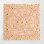 Wonderful holiday joy twigs and berrie soft pink Wood Wall Art Gallery Image 1