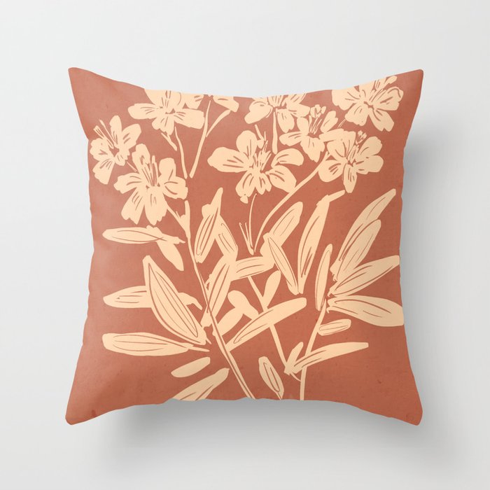 Minimalist Flowers 2 Throw Pillow Gallery Image 6
