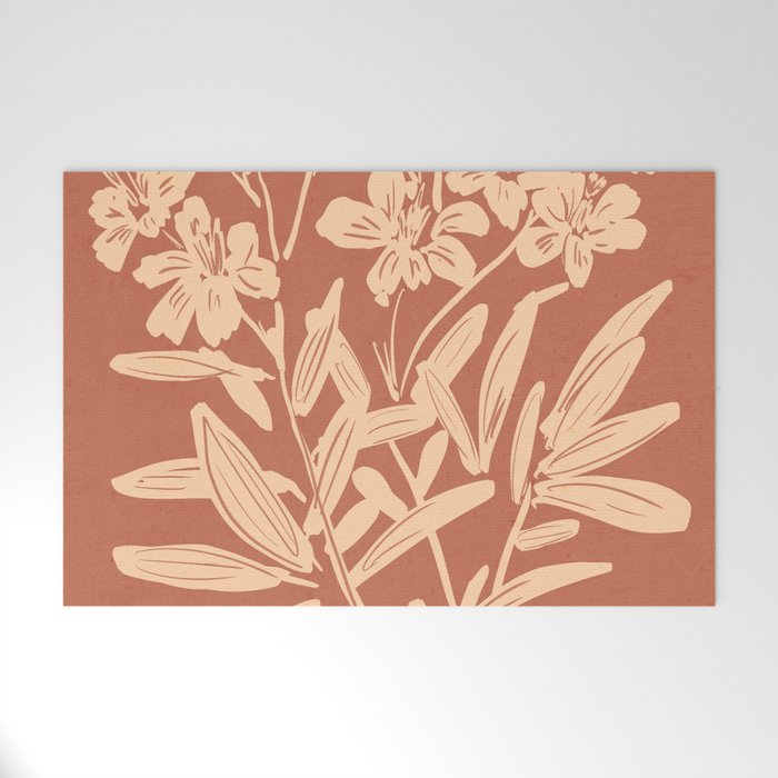 Minimalist Flowers 2 Welcome Mat Gallery Image 1