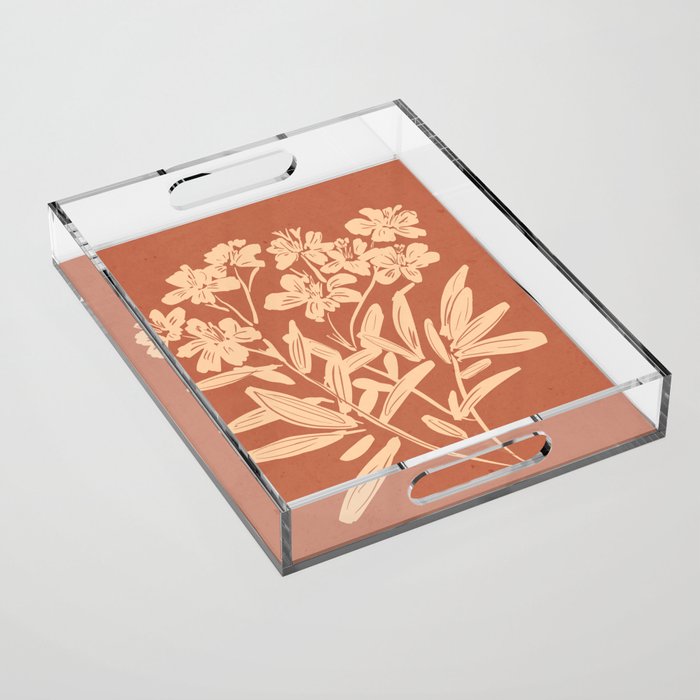 Minimalist Flowers 2 Acrylic Tray Gallery Image 1