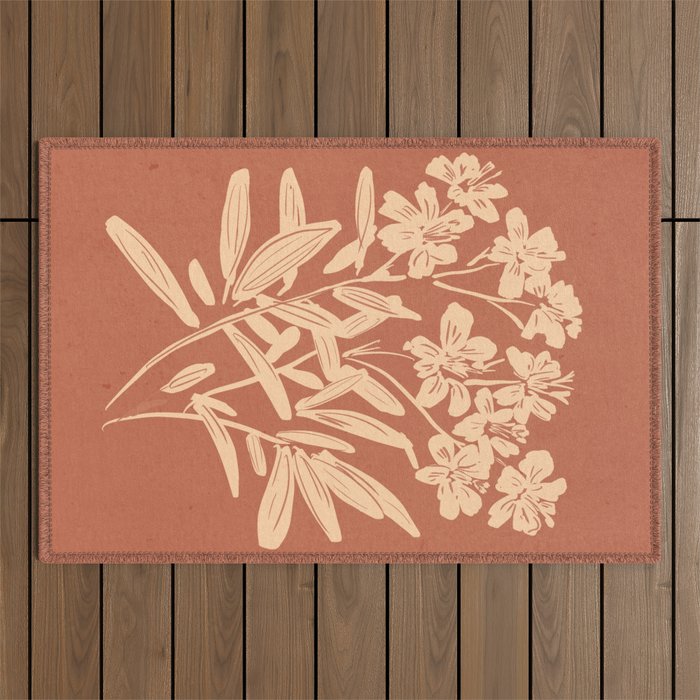 Minimalist Flowers 2 Outdoor Rug Gallery Image 1