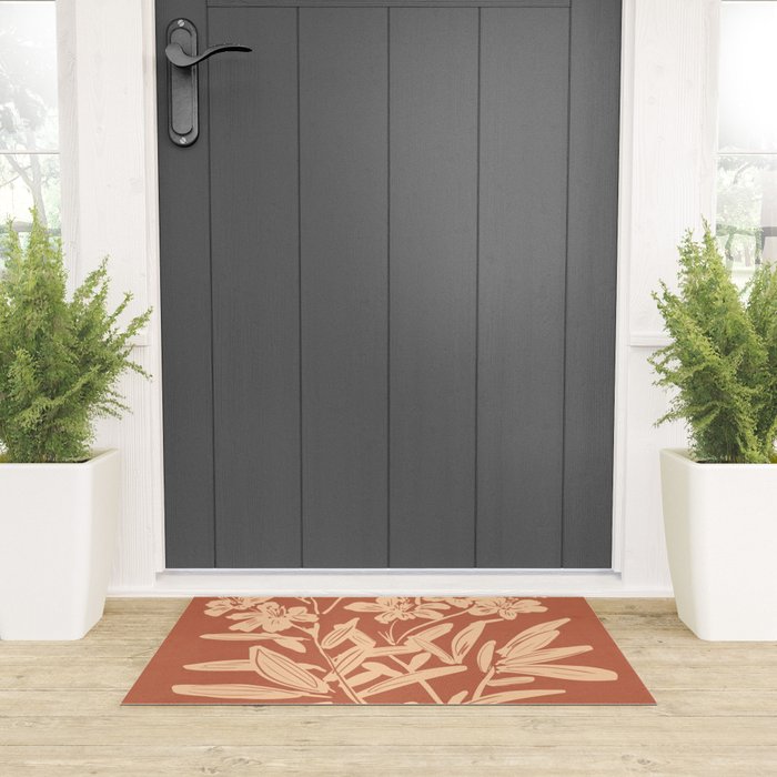 Minimalist Flowers 2 Welcome Mat Gallery Image 3