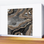 Black Brown Marble Agate Gold Glitter Glam #1 (Faux Glitter) #decor #art #society6 Wall Mural Gallery Image 2