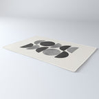 Black grey retro Mid century modern Rug Gallery Image 3