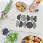 Black grey retro Mid century modern Cutting Board Gallery Image 2