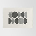 Black grey retro Mid century modern Rug Gallery Image 2