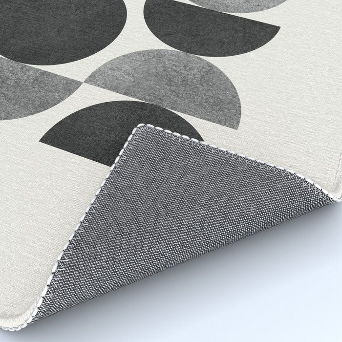 Black grey retro Mid century modern Rug Gallery Image 4
