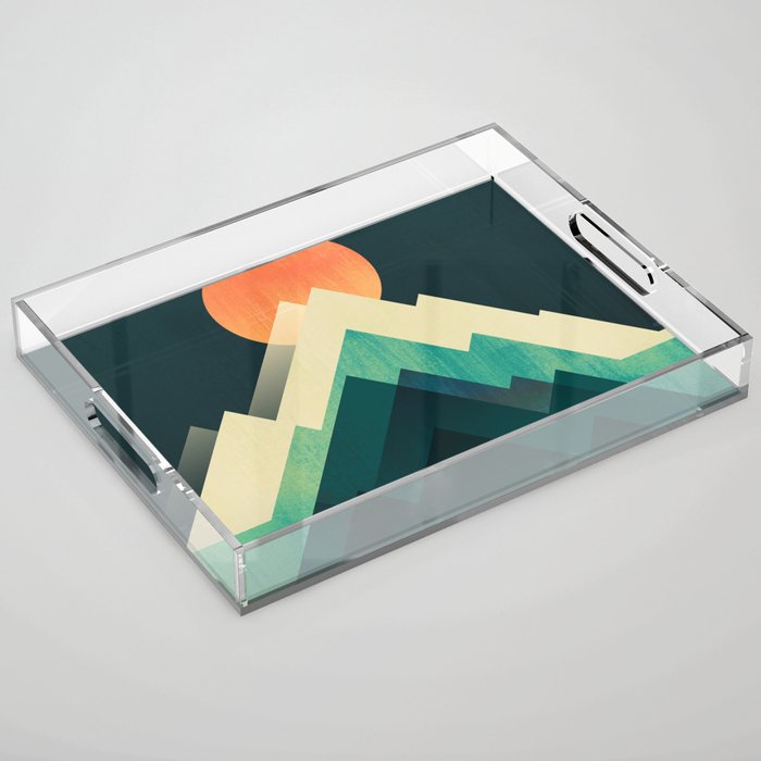 Ablaze on cold mountain Acrylic Tray Gallery Image 1