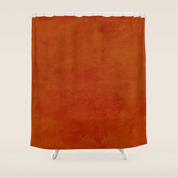 concrete orange brown copper plain texture Shower Curtain Gallery Image 1