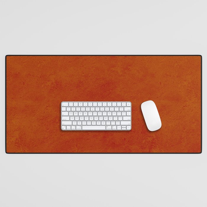 concrete orange brown copper plain texture Desk Mat Gallery Image 1