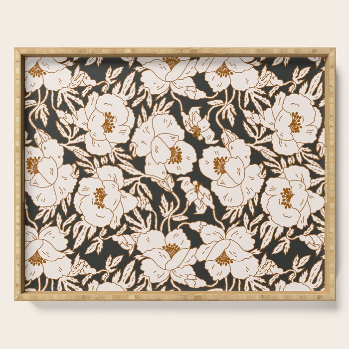 INDRA POPPY DARK Serving Tray Gallery Image 1