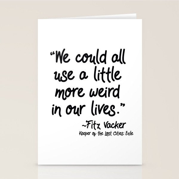 Fan-favorite Fitz Quote Stationery Card Gallery Image 1