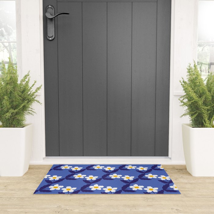 Flower - Blue Vibe Welcome Mat Gallery Image 3
