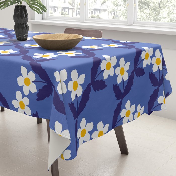Flower - Blue Vibe Tablecloth Gallery Image 3